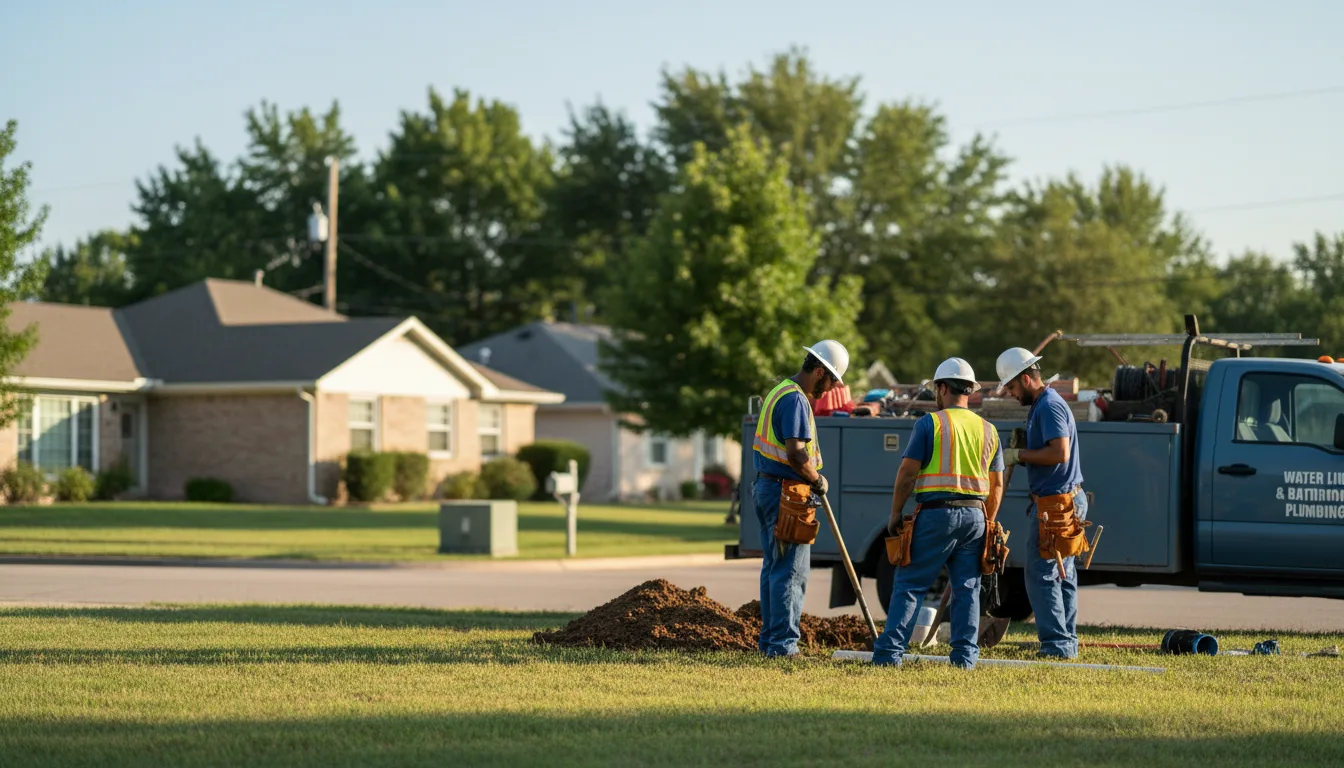Residential water line and bathroom plumbing service in Metz, MO